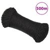 vidaXL Corda de trabalho 8 mm 500 m poli&eacute;ster preto