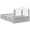 vidaXL Estrutura da Cama Cinza Sonoma 135 x 190 cm Madeira processada