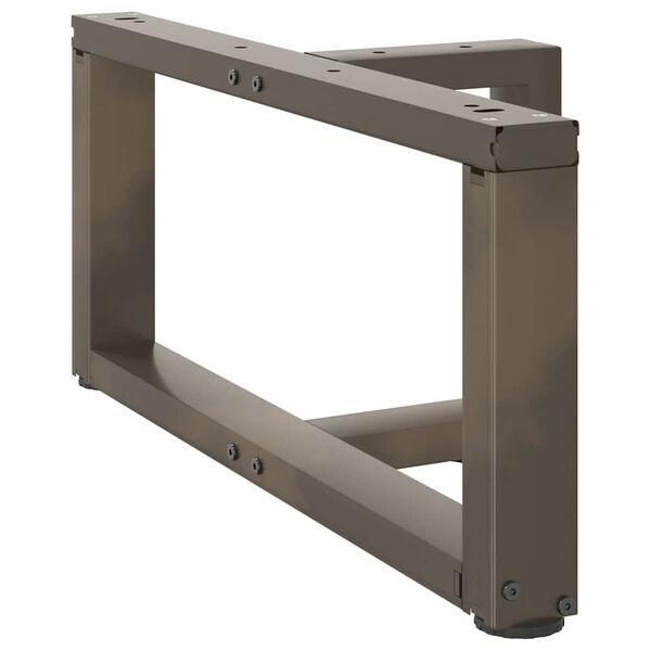 vidaXL P&eacute;s para mesa de centro em forma de T, 2 pe&ccedil;as, preto, 60x25x(30-31) cm, a&ccedil;o