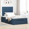 vidaXL Estrutura de cama otomana com colchão 120x190 cm tecido azul