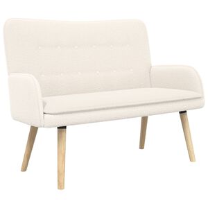 vidaXL Sof&aacute; para 2 Pessoas Creme 115 x 61 x 87 cm Boucl&eacute;