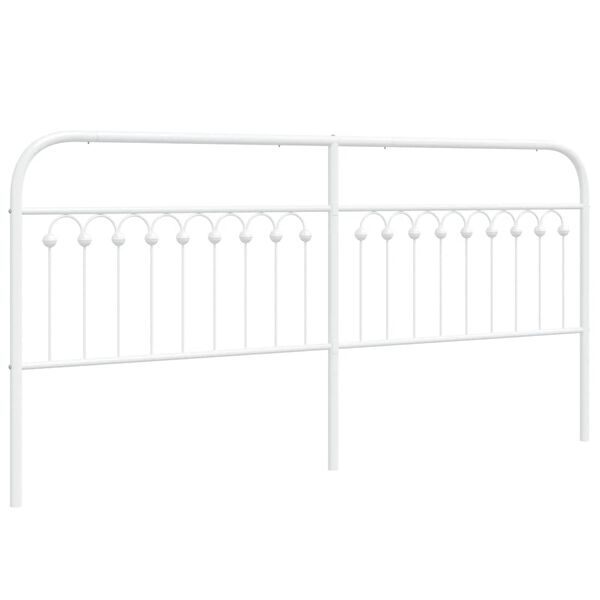 vidaXL Cabeceira de substitui&ccedil;&atilde;o 200 cm metal branco