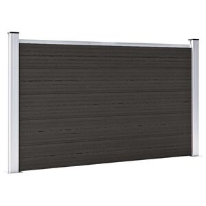 vidaXL Painel de veda&ccedil;&atilde;o WPC 180x105 cm preto