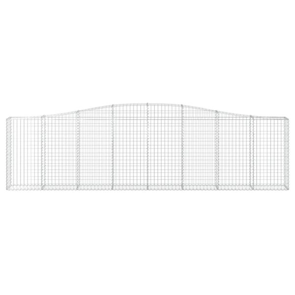 vidaXL Cestos gabião arqueados 4pcs 400x30x100/120cm ferro galvanizado
