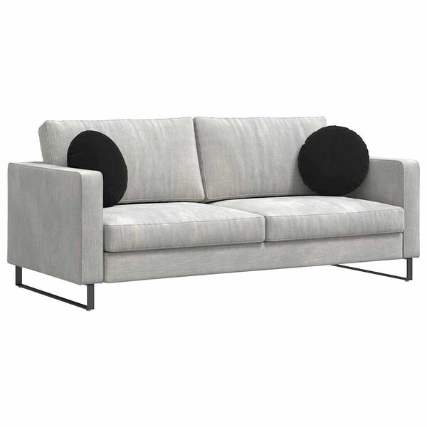 vidaXL Almofadas de Assento 2 pcs Preto Ø 40 x 13 cm Veludo