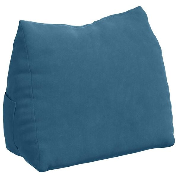 vidaXL Travesseiro para Costas Azul 45 x 20 x 35 cm