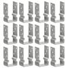 vidaXL &Acirc;ncoras de veda&ccedil;&atilde;o 12 pcs 8x6x15 cm a&ccedil;o galvanizado prateado