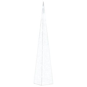 vidaXL Cone de ilumina&ccedil;&atilde;o decorativo c/ LEDs acr&iacute;lico 90 cm branco frio