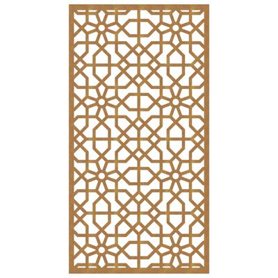 vidaXL Decoração p/ muro de jardim 105x55 cm aço corten design árabe