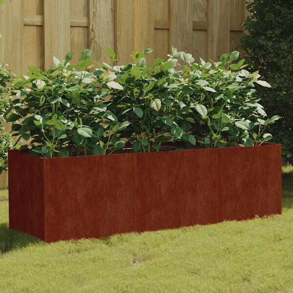 vidaXL Canteiro elevado de jardim 120x40x40 cm a&ccedil;o corten