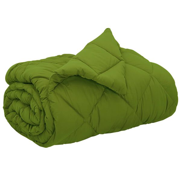vidaXL Duvet de Ano Inteiro Verde 220 x 200 cm Microfibra