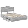 vidaXL Cama com Armazenamento com cabeceira Cinza Sonoma 150 x 200 cm