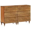 vidaXL M&oacute;veis de apoio 2 pcs 60x33x75 cm madeira de mangueira maci&ccedil;a