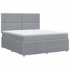vidaXL Cama box spring com colch&atilde;o Cinzento-claro 140 x 200 cm Tecido