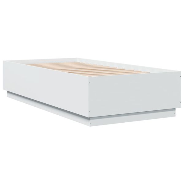 vidaXL Estrutura de cama 75x190 cm derivados de madeira branco