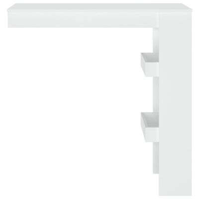 vidaXL Mesa de bar p/ parede 102x45x103,5 cm derivados madeira branco