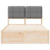 vidaXL Estrutura de Cama com Cabeceira Estofada Cinzento-claro