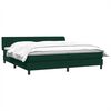 vidaXL Cama com molas colch&otilde;es 200x210 cm veludo verde-escuro