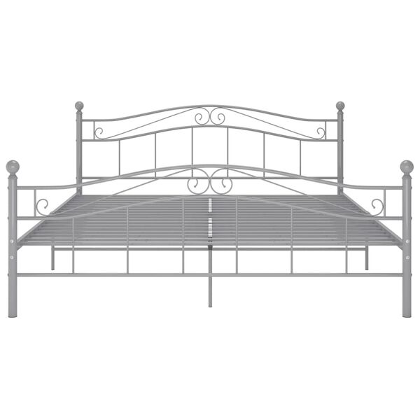 vidaXL Estrutura de cama metal 160x200 cm cinzento