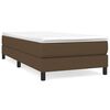 vidaXL Estrutura de cama com molas 100x200 cm tecido castanho-escuro