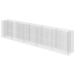 vidaXL Canteiro elevado/cesto gabi&atilde;o 450x50x100 cm a&ccedil;o galvanizado