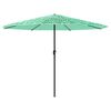 vidaXL Guarda-sol de jardim com poste de a&ccedil;o 388x388x248 cm verde