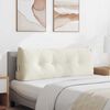 vidaXL Travesseiro para Costas Creme 120 x 24 x 50 cm Veludo