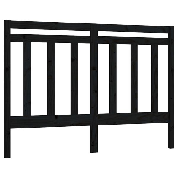vidaXL Cabeceira de cama 166x4x100 cm pinho maci&ccedil;o preto
