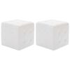 vidaXL Pufe 2 pcs 30x30x30 cm couro artificial branco