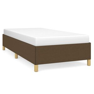 vidaXL Estrutura de cama sem colch&atilde;o 80x200 cm tecido castanho-escuro
