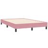 vidaXL Cama com molas/colch&atilde;o 120x210 cm veludo Rosa