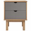 vidaXL Mesa de cabeceira OTTA 45x39x57 cm pinho maci&ccedil;o castanho/cinza