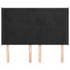 vidaXL Cabeceira de cama c/ abas veludo 147x16x118/128 cm preto