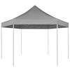 vidaXL Tenda festas pop-up dobr&aacute;vel hexagonal cinzento 3,6x3,1 m