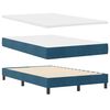 vidaXL Cama Box com colch&atilde;o Azul Escuro 120 x 200 cm Veludo
