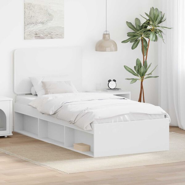 vidaXL Estrutura da Cama Branco 90 x 190 cm Madeira de Pinheiro S&oacute;lida