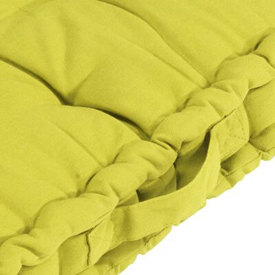 vidaXL Almofadões para sofá de paletes 7 pcs algodão verde maçã