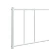 vidaXL Cabeceira de substitui&ccedil;&atilde;o 135 cm metal branco