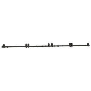 vidaXL Kit de ferragens para porta deslizante 366 cm a&ccedil;o preto
