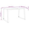 vidaXL Mesa de jantar c/ bordas vivas 140x80x75 cm acácia maciça