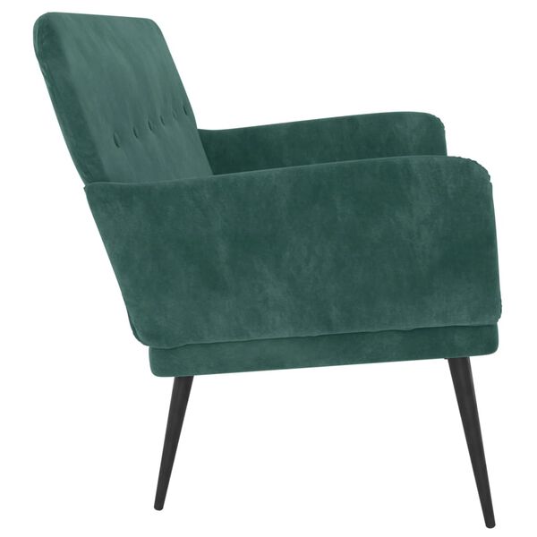 vidaXL Banco 108x79x79 cm veludo verde-escuro