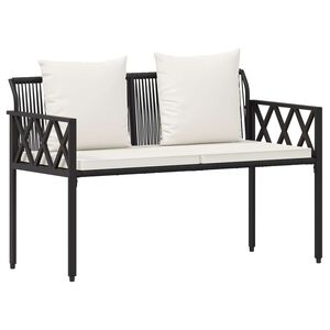 vidaXL Bancos de Exterior 2 -Seater 116 x 56 x 75 cm vime PE