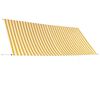 vidaXL Toldo retr&aacute;til 350x150 cm amarelo e branco