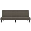 vidaXL Sof&aacute;-cama de 2 lugares tecido microfibra cinzento-escuro