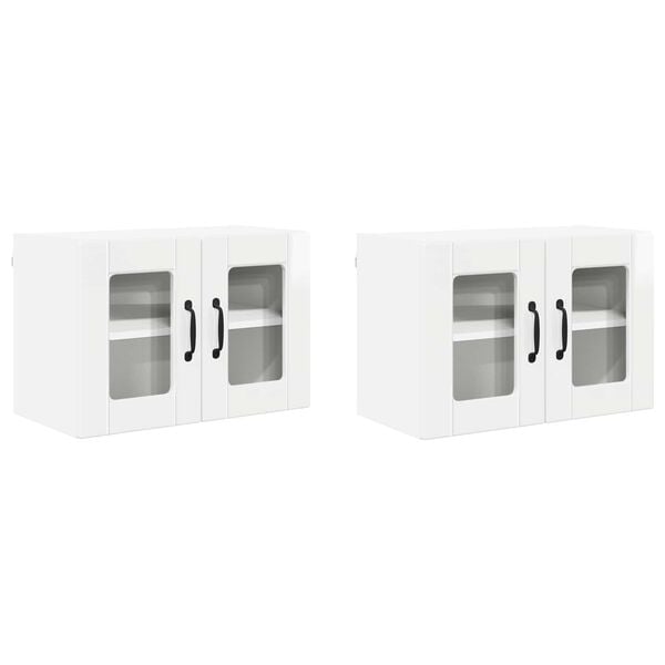 vidaXL Armário de Cozinha 2 pcs Branco Brilhante 60 x 31 x 40 cm