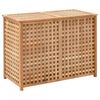 vidaXL Cesto para roupa suja 87,5x46x67 cm madeira de nogueira maci&ccedil;a