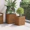 vidaXL Cesta de Plantas com armazenamento 2 pcs Castanho Rattan Lacak