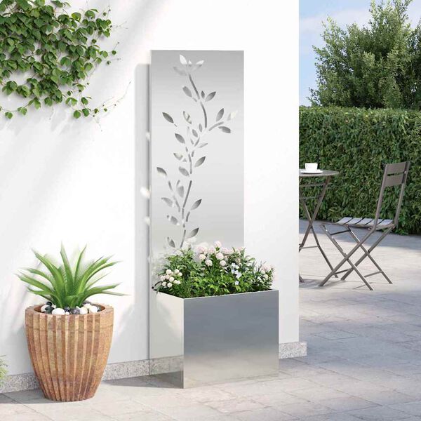 vidaXL Tela de Privacidade para Jardim Prateado 50 x 32 x 150 cm