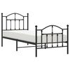 vidaXL Estrutura de cama com cabeceira e p&eacute;s 80x200 cm metal preto