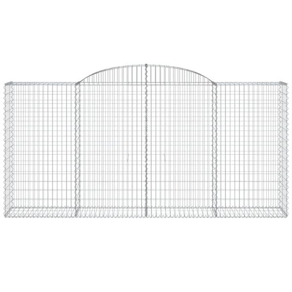 vidaXL Cestos gabi&atilde;o arqueados 25 pcs 300x50x140/160 ferro galvanizado